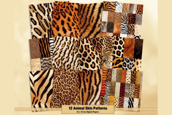 Animal Skin Pattern Safari Digital Paper