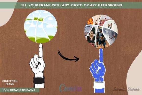Basketball on the Finger Canva Frame for Creators