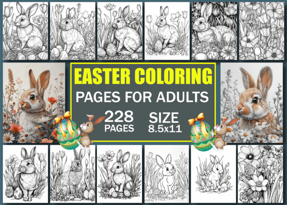Easter Coloring Book for Adults-V3