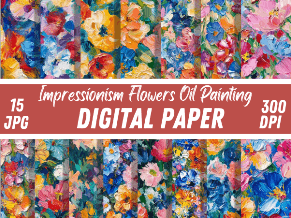 Floral Oil Paintings Pattern Backgrounds: A Creative Resource