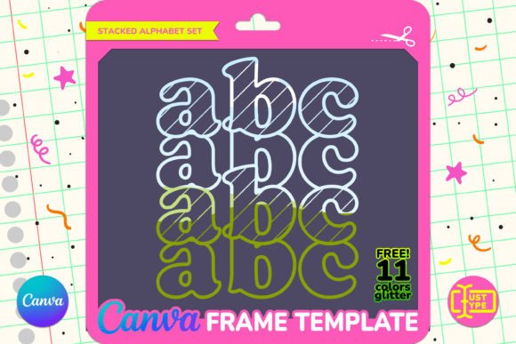 Groovy Seventies Stacked Canva Frame