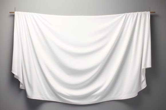 Hanging Fabrics Mockup Picture