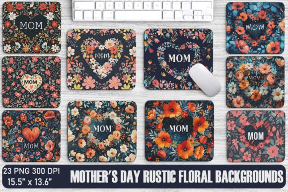 Mother’s Day Rustic Floral Backgrounds
