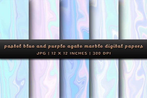 Pastel Blue and Purple Agate Marble