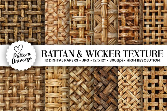 Rattan Wicker Texture Backgrounds