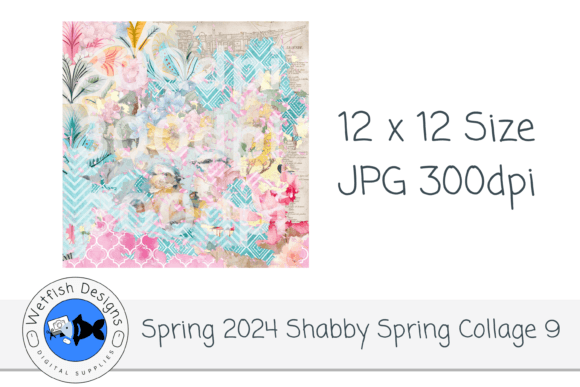 Shabby Spring Printable Collage Paper 9: A Digital Asset for Modern Creatives