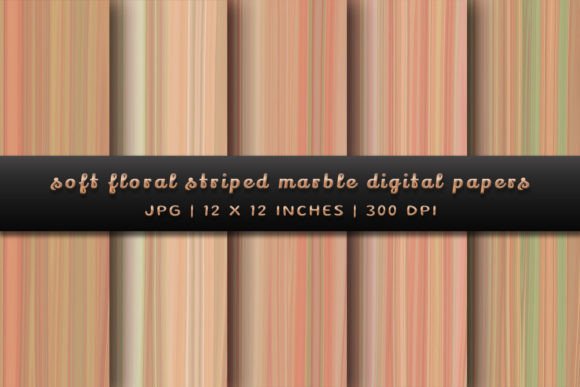 Soft Floral Striped Marble Backgrounds: A Strategic Asset for Elevated Design