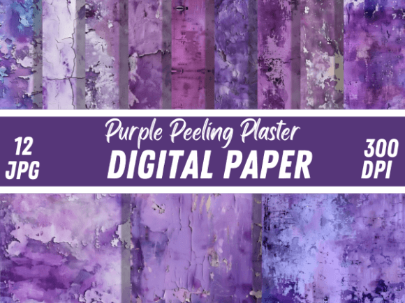 Unlocking Creativity with Purple Peeling Plaster Digital Papers: A Guide to Textured Backgrounds for Modern Crafting