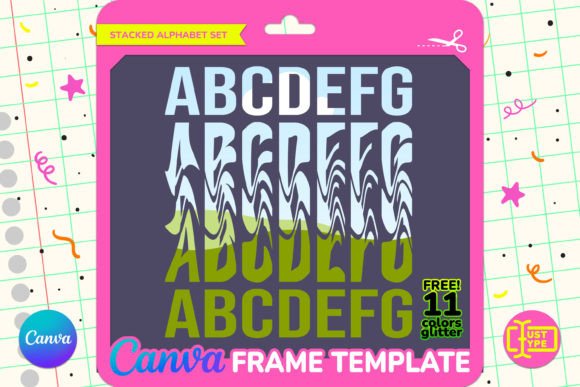 Whirl Stacked Alphabet Canva Frame: A Creative Twist for Modern Designers